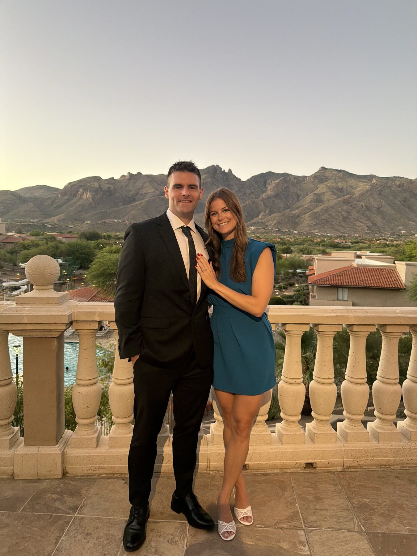 Tom and Anna in Arizona at golden hour