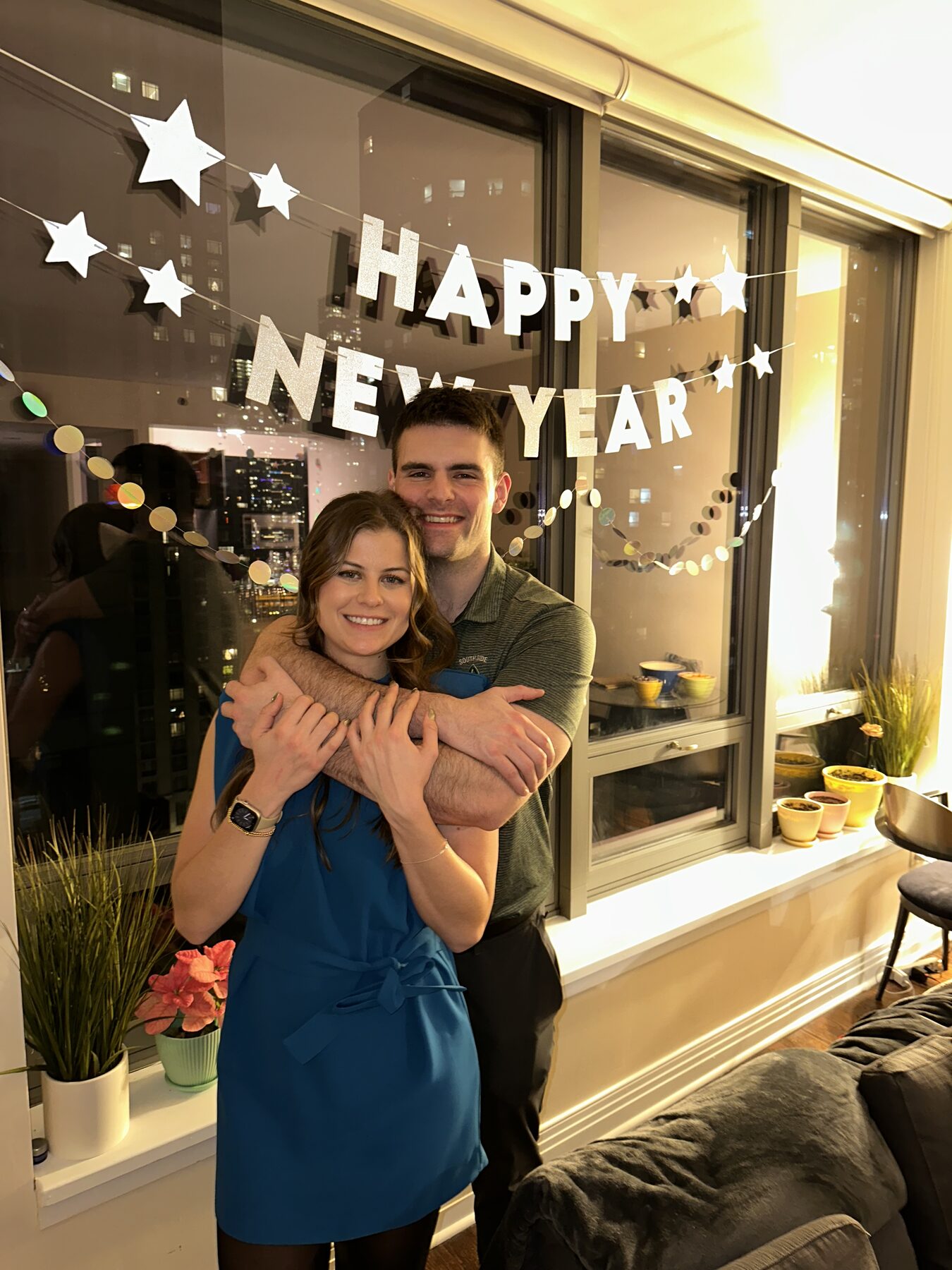 Tom and Anna on their first New Year’s together